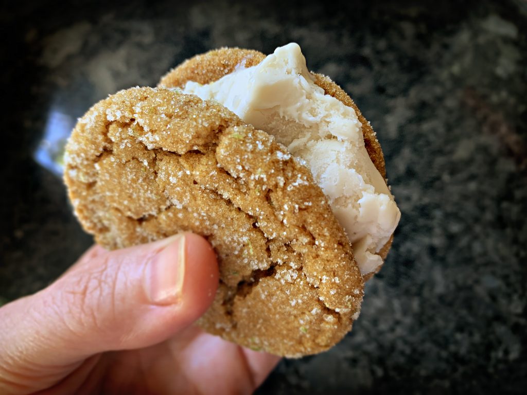 Rainbow Stare Ginger Lime Cookie Sandwhich